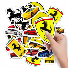  MATRICÁK NOTEBOOK KARAKTER MATRICA AUTÓ FERRARI AUTÓ MINTÁK 10DB matrica
