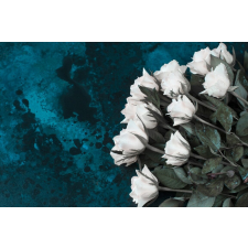  Matricás tapéta Flowers172 Fehér rózsák, 250 x 200 cm tapéta, díszléc és más dekoráció