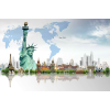 Matricás tapéta Monuments - Szabadság-szobor, 350 x 200 cm