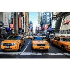  Matricás tapéta Sárga taxik New Yorkban, 250 x 200 cm tapéta, díszléc és más dekoráció