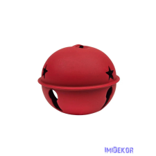  Matt fém bergő 8 cm - Piros dekorációs kellék