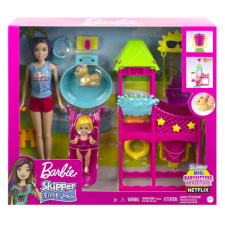 Mattel Barbie - Bébiszitter Barbie baba vízicsúszdával és kisbabával baba