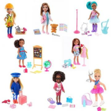 Mattel Barbie: chelsea karrierbaba - többféle barbie baba