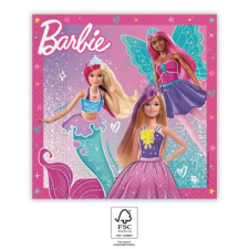 Mattel Barbie Fantasy szalvéta 20 db-os, 33x33 cm FSC party kellék