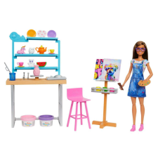 Mattel Barbie: feltöltődés műterem játékszett babával (HCM85) baba
