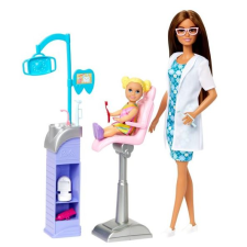 Mattel Barbie karrier baba Barna hajú fogorvos játékszett (HKT70) (HKT70) barbie baba