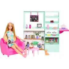 Mattel Barbie kávézó játékszett babával és kiscicával barbie baba