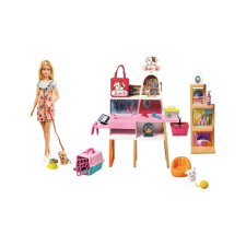 Mattel Barbie Kisállat bolt és kozmetika játékszett babával (GRG90) baba