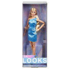 Mattel Barbie Looks Pasztell kollekció - Barbie baba kék csíkos ruhában baba