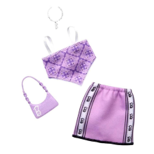 Mattel Barbie Ruhaszett - lila szett táskával barbie baba