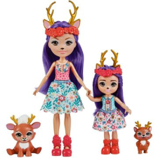 Mattel Enchantimals: testvérbabák állatkákkal - danessa és danetta deer játékfigura