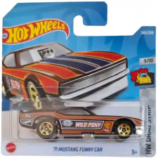 Mattel Hot Wheels '71 Mustang Funny Car kisautó autópálya és játékautó