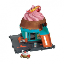 Mattel Hot Wheels City - Belvárosi autós fagyizó játékszett (HDR24-HTN77) autópálya és játékautó