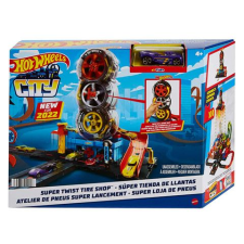 Mattel Hot Wheels: City Tripla kerekes gumiszerviz játékszett (HDP02) (HDP02) autópálya és játékautó