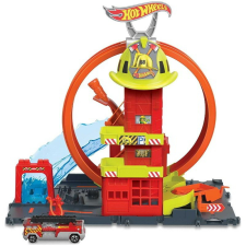 Mattel Hot Wheels City Tűzoltóállomás autópálya és játékautó
