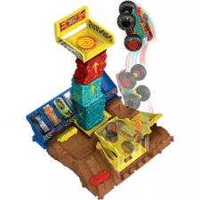 Mattel Hot Wheels Monster Truck - Autó ugratás kihívás aréna autópálya és játékautó