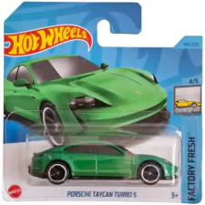Mattel Hot Wheels Porsche Taycan Turbo S kisautó autópálya és játékautó