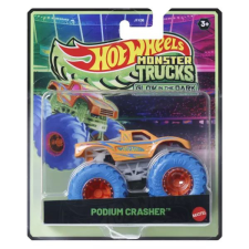 Mattel Hot Wheels: Sötétben világító Monster Truck - Podium Crasher autópálya és játékautó