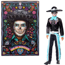 Mattel HRM73 Barbie Signature Halottak napja 2024 - Ken baba fekete öltönyben kalappal baba