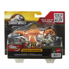 Mattel Jurassic World - Double Danger Átalakítható Dinoszaurusz - Carnotaurus &amp; Stegosaurus játékfigura