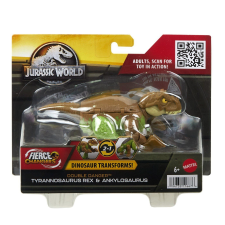 Mattel Jurassic World - Double Danger - Átalakítható Dinoszaurusz - T-Rex & Ankylosaurus játékfigura