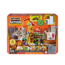 Mattel Matchbox: Építkezési játékszett kiegészítőkkel - Mattel autópálya és játékautó