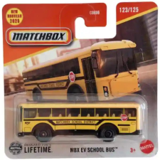 Mattel Matchbox MBX EV School Bus (Amerikai iskolabusz) kisautó autópálya és játékautó