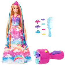Mattel Mattel Barbie Hercegnő színes hajjal, játékkészlet barbie baba