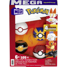 Mattel Pokemon Mega Set 4 Balls Fire Team építkezés