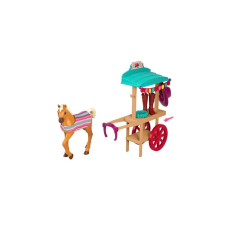 Mattel Szilaj - Zabolátlanok - Miradero Fesztivál - Kellékes kocsi csikóval játékszett (GXF68-GXF70) játékfigura