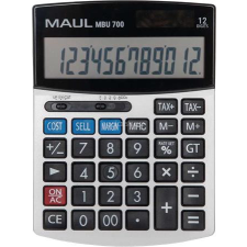 Maul Számológép, asztali, 12 számjegy, MAUL &quot;MBU 700&quot;, fekete számológép