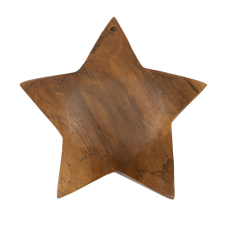 Mauro Ferretti Bintang sculpture teak ø 19x5cm dekorációs kellék