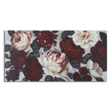 Mauro Ferretti Handmade wall painting white/red flower lightback 150x3,8x76cm fényképkeret