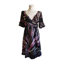  Max &amp; Co. lila mintás női selyem ruha (méret: S) női ruha