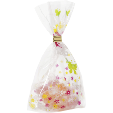 Max Bringmann KG Folia celofántasak (11,5x19 cm) átlátszó, virágos, pillangós 10DB/CSOMAG ajándéktasak
