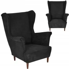  Max Skandináv Karosszék Family Furniture Fekete Klasszikus Velúr bútor