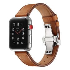 Max Tartalék óraszíj az Apple Watch-hoz 40mm MAS04, barna bőr okosóra kellék