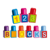  Maxi blocks 64 db-os óriás lego készlet felragasztható betűkkel és számokkal - 1,5 éves kortól (BBJ)