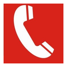 Maxima Tűzbejelentő telefon helyét jelölő, öntapadós matrica információs címke