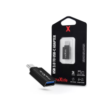 Maxlife USB-A – USB-C OTG adapter fekete (TF-0130) kábel és adapter