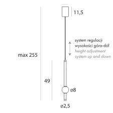 Maxlight Verdes fekete LED függesztett lámpa (MAX-P0611) LED 1 izzós IP20 világítás