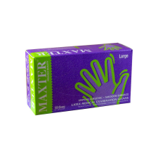 Maxter Gumikesztyű latex púderes L 100 db/doboz Maxter védőkesztyű