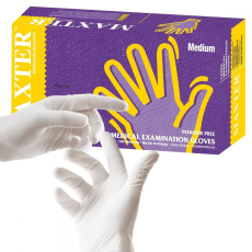 Maxter Gumikesztyű latex púdermentes XL 100 db/doboz Maxter