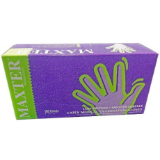 Maxter Latex kesztyű, enyhén púderozott  (fehér*, M -100 db)