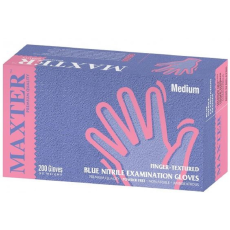 Maxter MAXTER Nitril kék púdermentes vizsgálókesztyű (200db/doboz!) (kék, L -200 db) (MX98898)