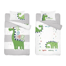 Maya Moo Gyerek Bambusz ágyneműhuzat 90x120cm - Dinó "Roar" zöld babaágynemű, babapléd