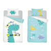 Maya Moo Gyerek pamut ágyneműhuzat 90x120cm - Hello Dino! Türkiz