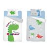 Maya Moo Gyerek pamut ágyneműhuzat 90x120cm - Hello Dino! Zöld