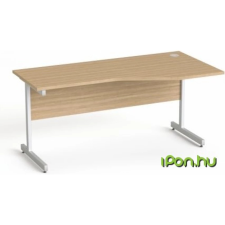 MAYAH Freedom SV-29 Íróasztal íves jobbos szürke fémlábbal 160x80 cm kőris íróasztal