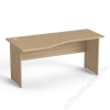 MAYAH Íróasztal, íves, balos, laplábbal, 160x80 cm, MAYAH Freedom SV-24, kőris (IBXA24K)
